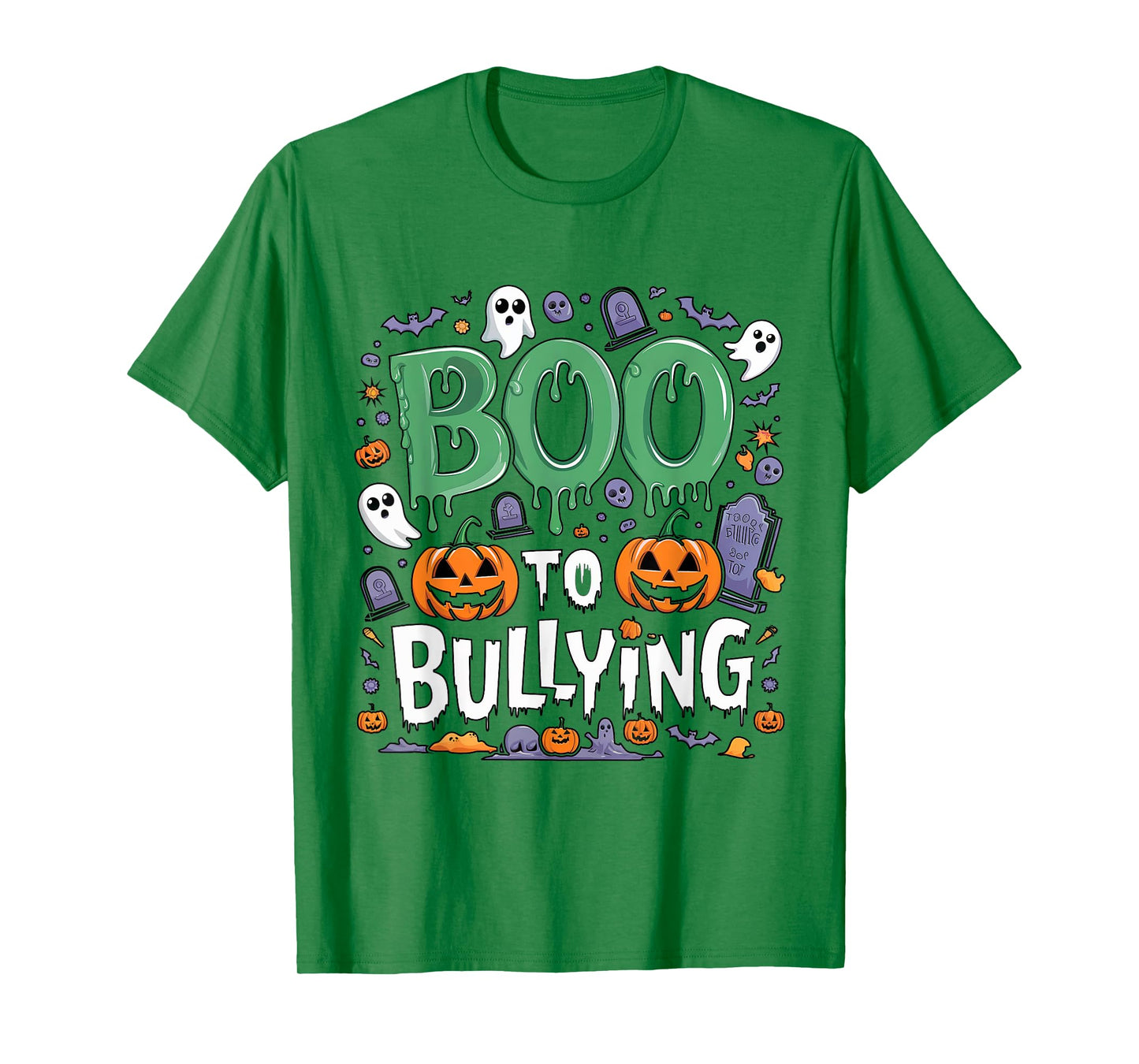 Boo Anti Bullying Funny Halloween Orange Unity Day Boys T-Shirt