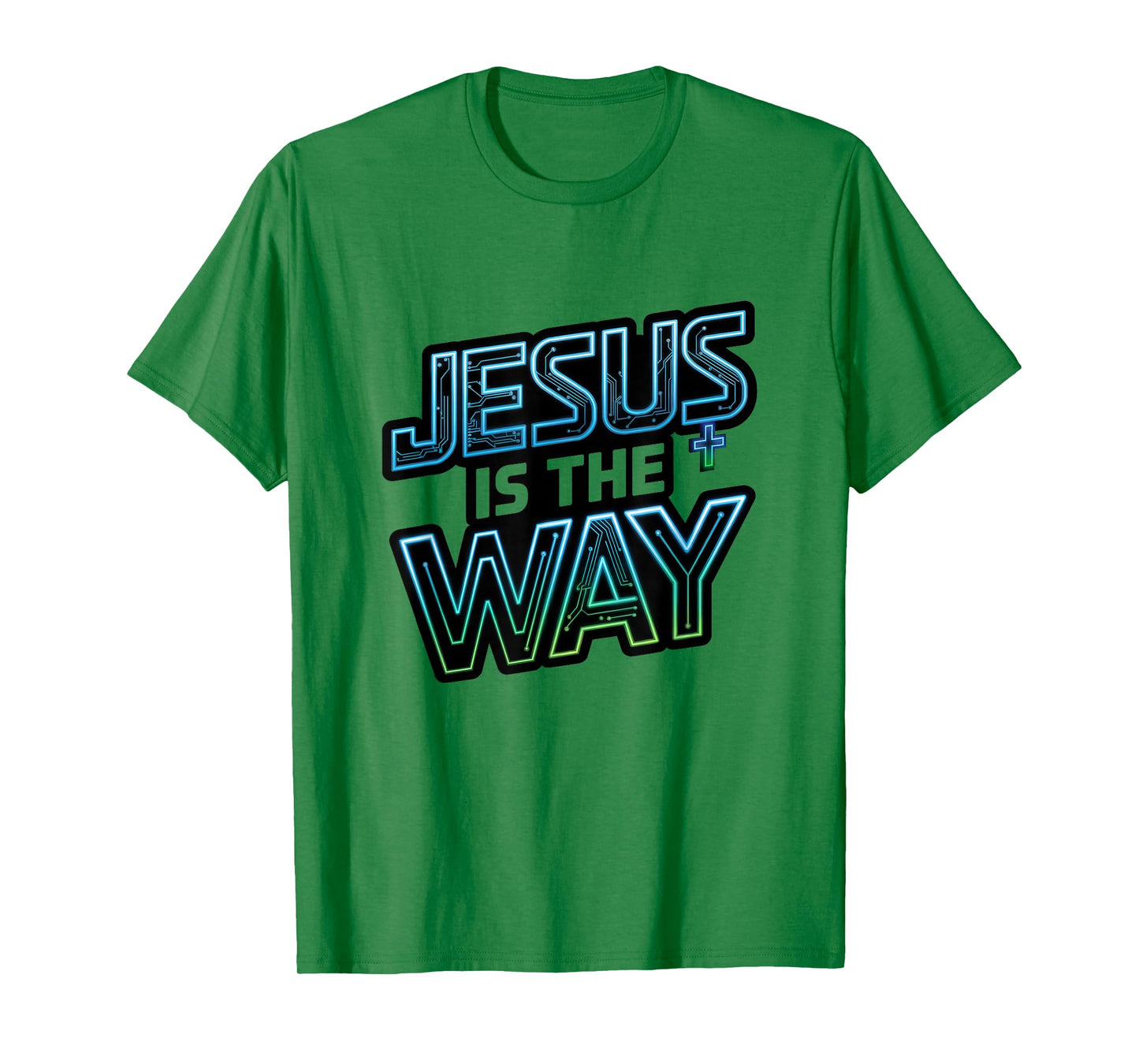 Jesus is The Way Christian Futuristic Tech T-Shirt
