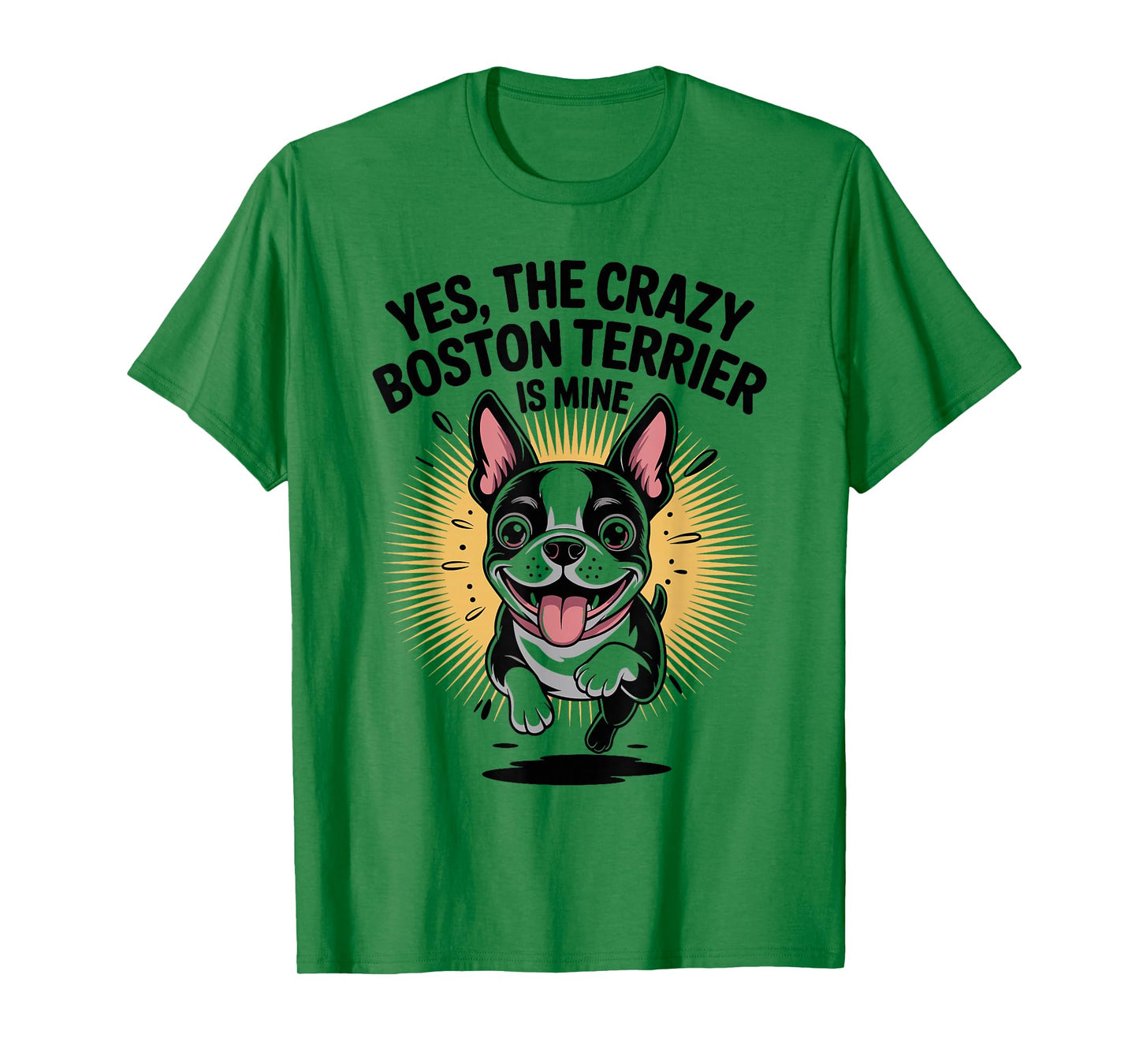 Cute Dog Breed Pet Lover Owner Cartoon Funny Boston Terrier T-Shirt