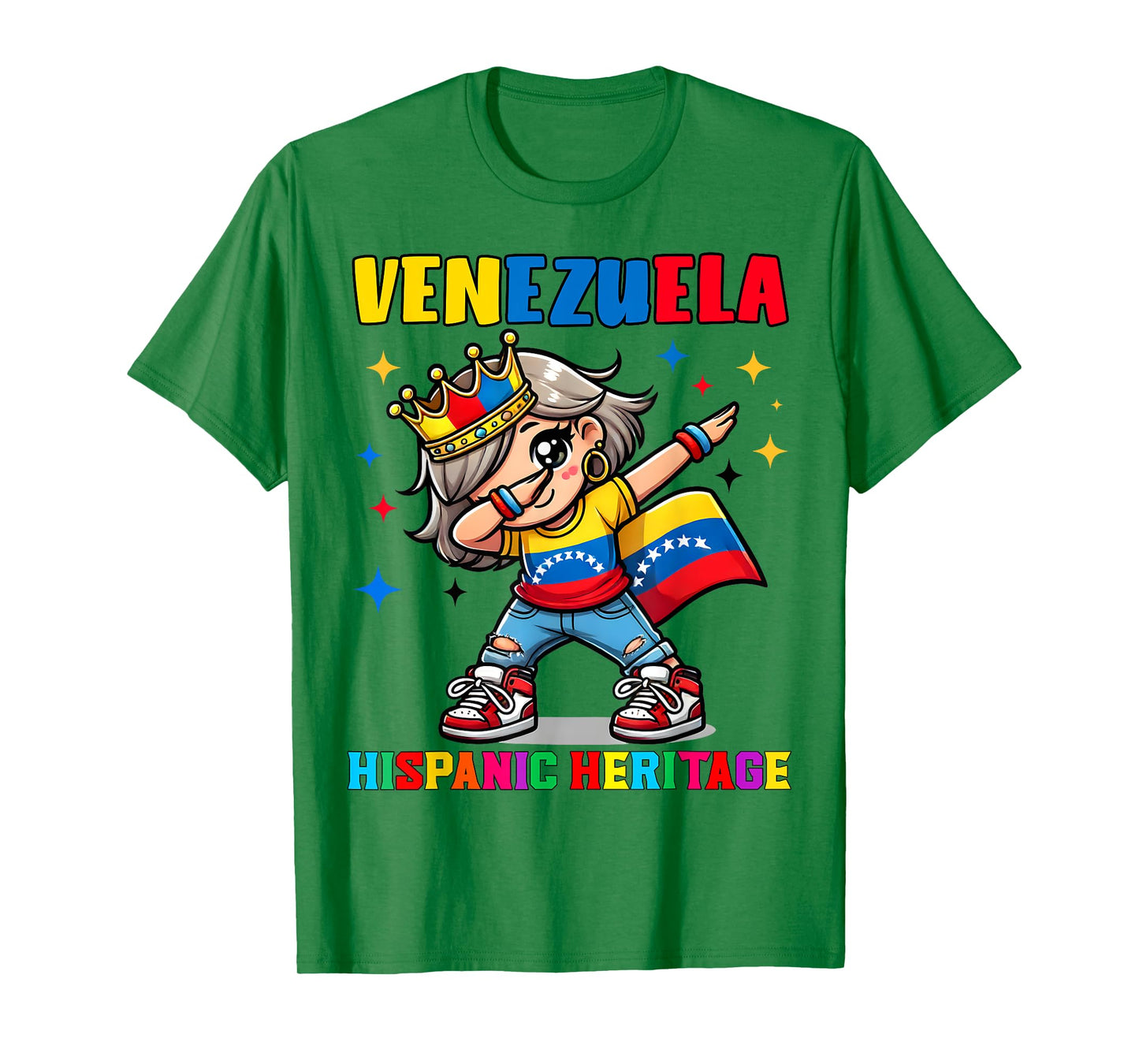 Venezuela Dabbing Girl Hispanic Heritage Celebration for Kid T-Shirt
