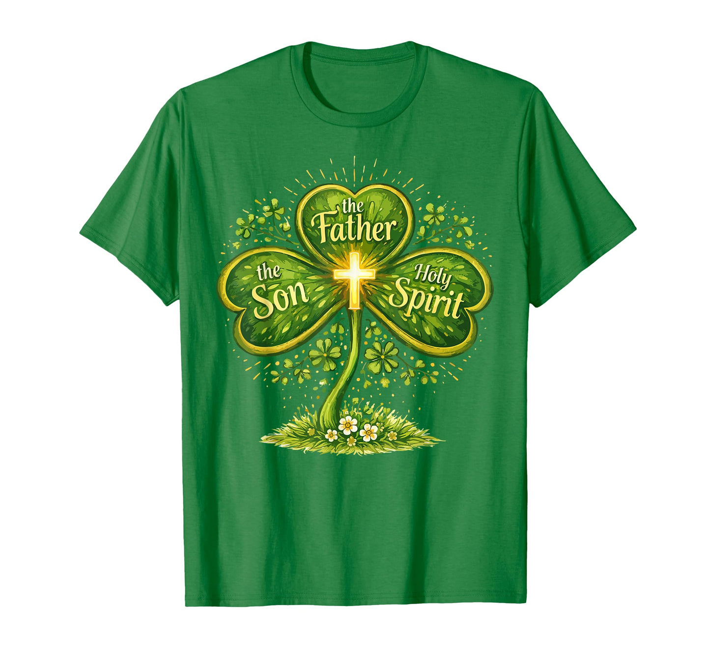 Father Son Holy Spirit St Patricks Day Christian Irish Women T-Shirt