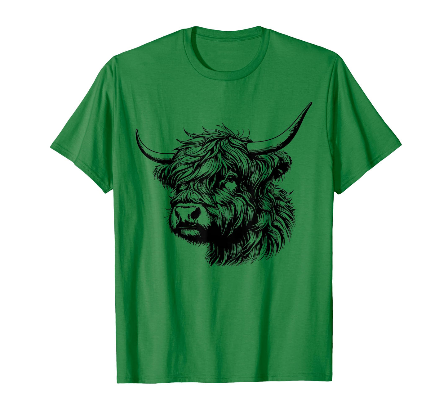 Scottish Highland Cow Head Calf Animal Cute Highland Cow T-Shirt