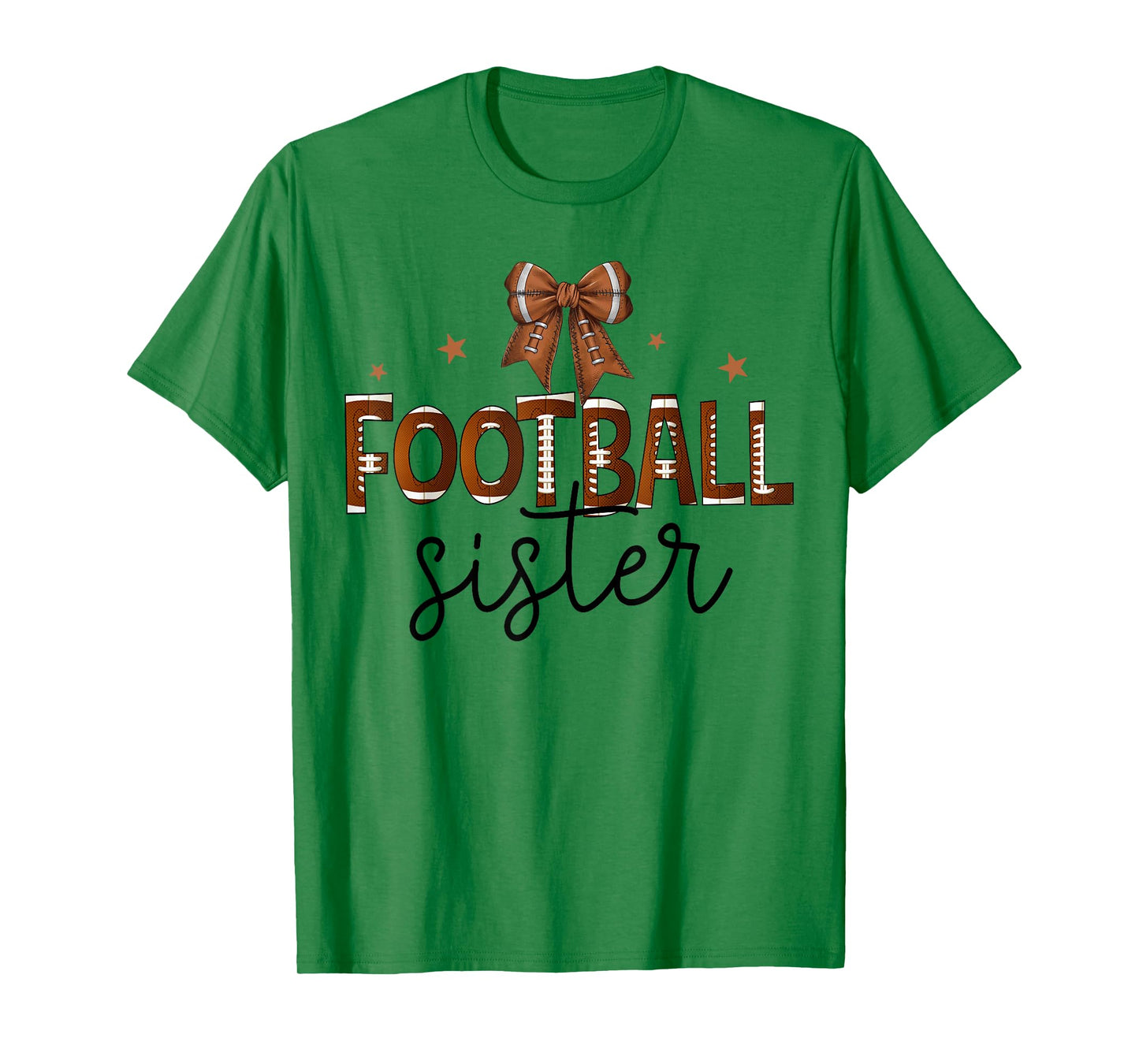 Football Sister Coquette Bow Football Lover Girls Teens Kid T-Shirt
