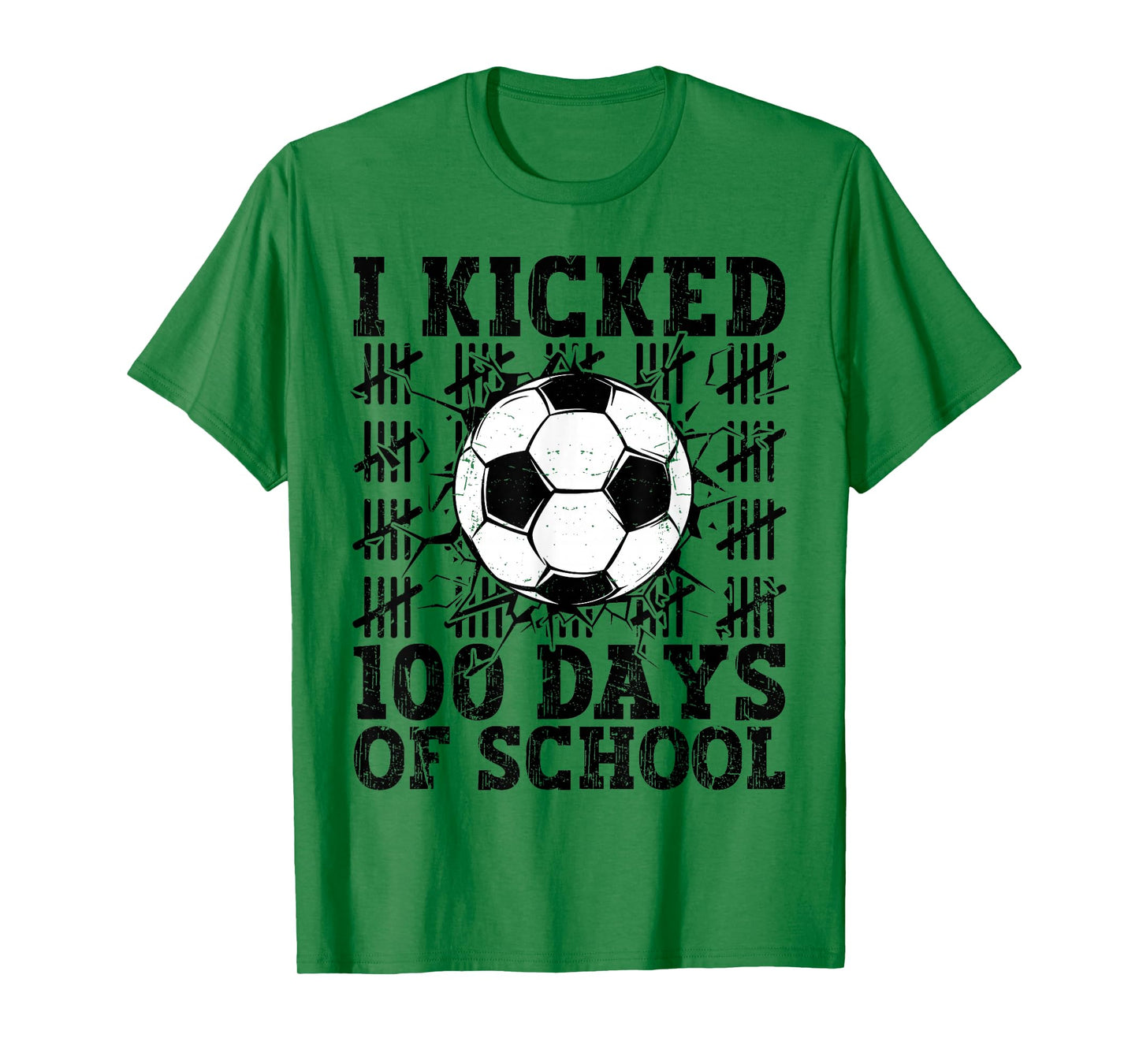 I Kicked 100 Days of School Soccer 100th Day Sport Kids Boys T-Shirt