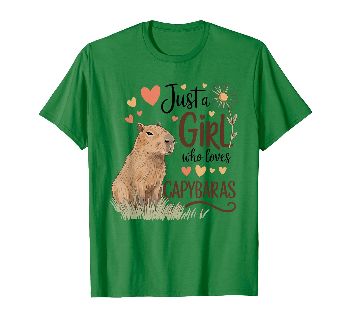 Just a Girl Who Loves Capybaras Cute Animal Pet Rodent Lover T-Shirt