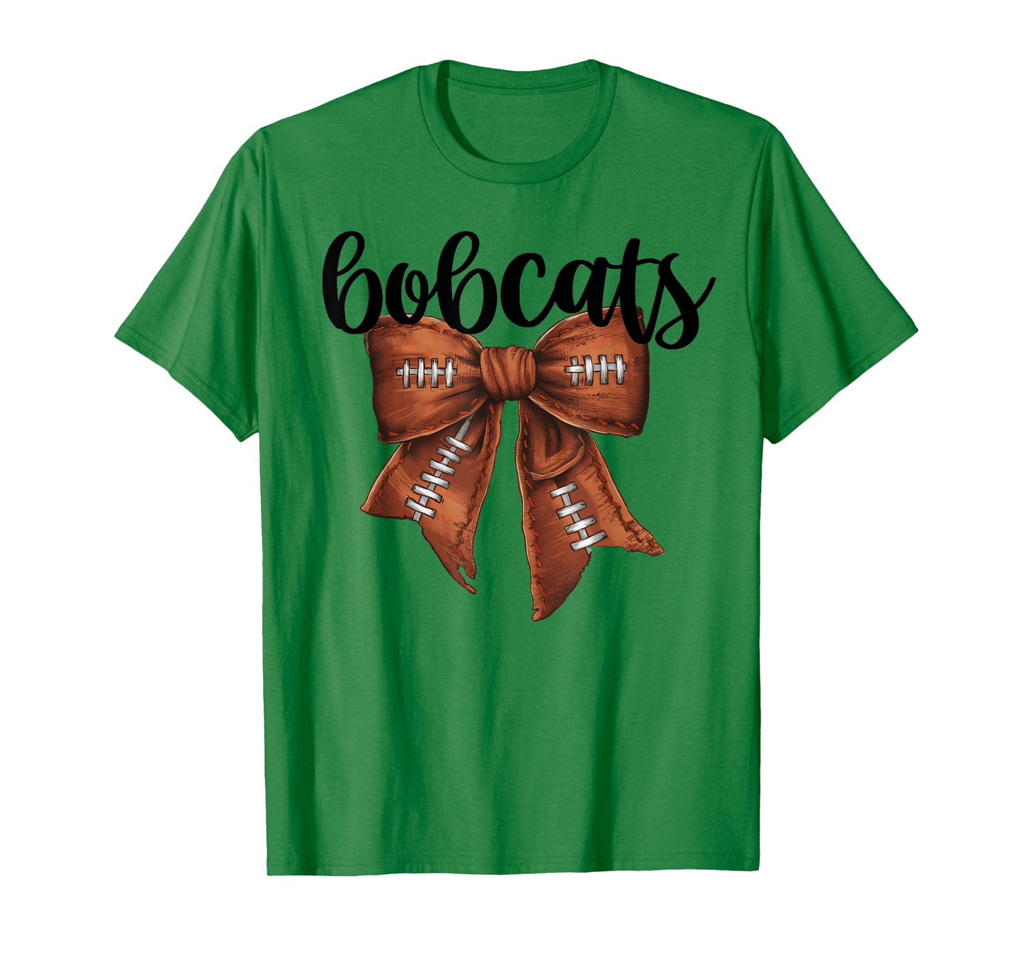 Bobcats Football Bow School Spirit Team Mascot Game Night T-Shirt