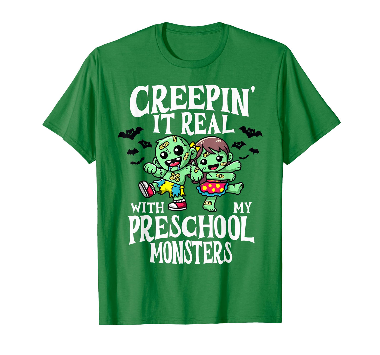 Creepin It Real Monster School Preschool Teacher Halloween T-Shirt