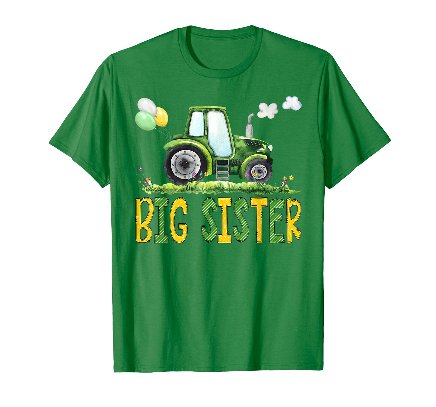Big Sister of The Birthday Boy Tractor Farm Truck Matching T-Shirt