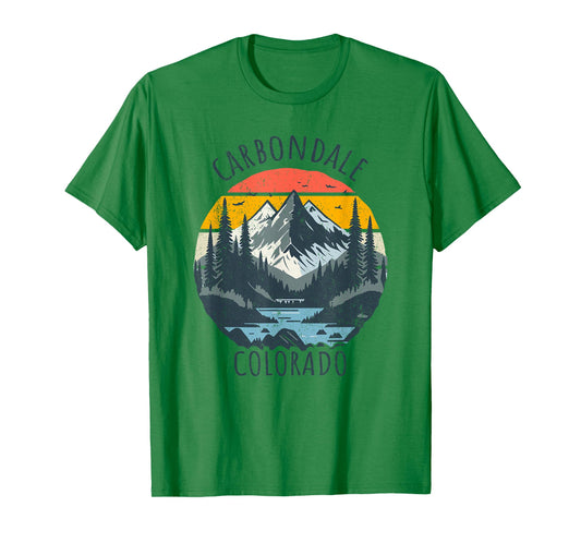 Carbondale Colorado USA Retro Mountain Vintage Style T-Shirt