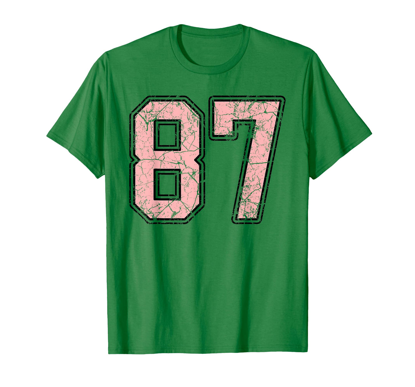 Pink and Black Number 87 Jersey Player Uniform #87 Fan T-Shirt