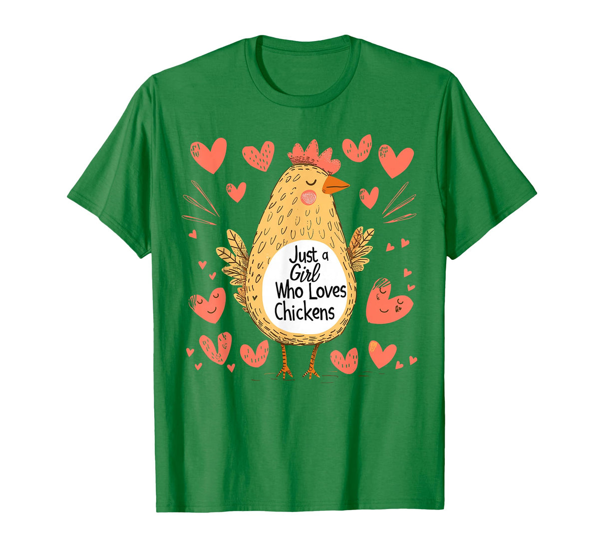 Funny Chicken Lovers Gift Just A Girl Who Loves Chickens T-Shirt