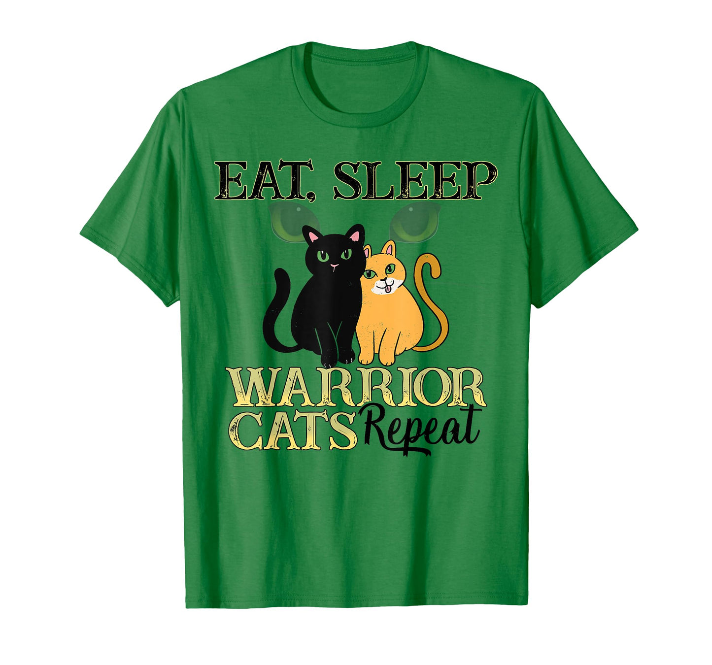 Cat Warriors Shirt - Eat Sleep Cat Warrior Gift Cat Lovers T-Shirt for Men Women Kids