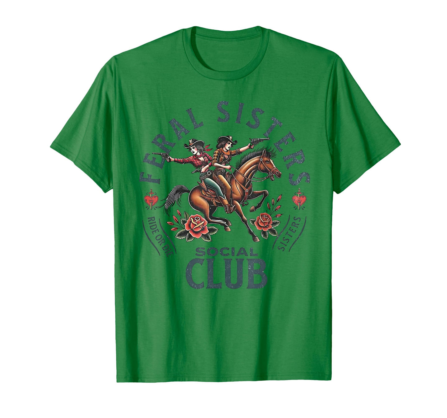 Funny Sisters Feral Sisters Social Club Gifts For Sisters T-Shirt