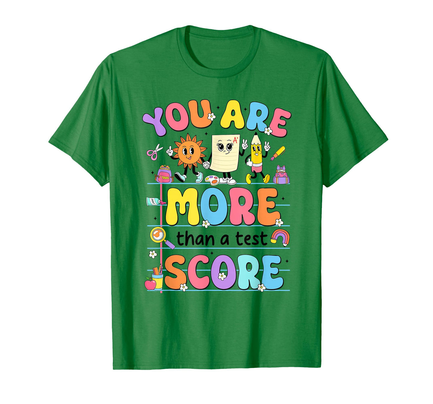 Groovy Testing Day Teacher You are More Than A Test Score T-Shirt