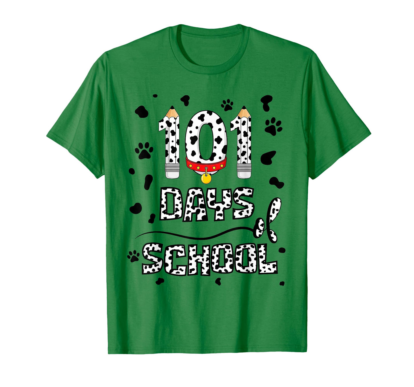 100 Days of School Dalmatian Dog Teacher Kids T-Shirt