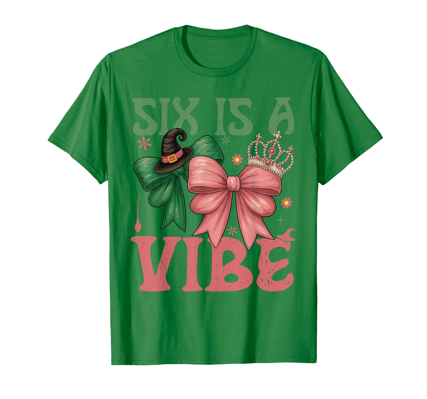 Six is A Vibe 6th Birthday Girl Witch 6 Years Old Girls T-Shirt