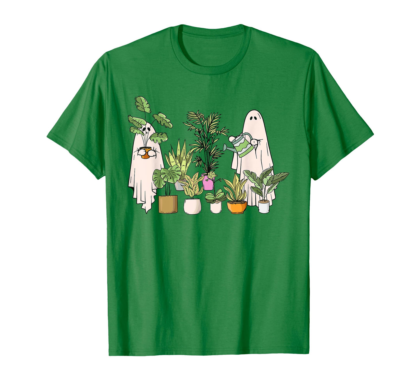Ghost Plant Lady Halloween Gardening Plant Houseplant Lovers T-Shirt