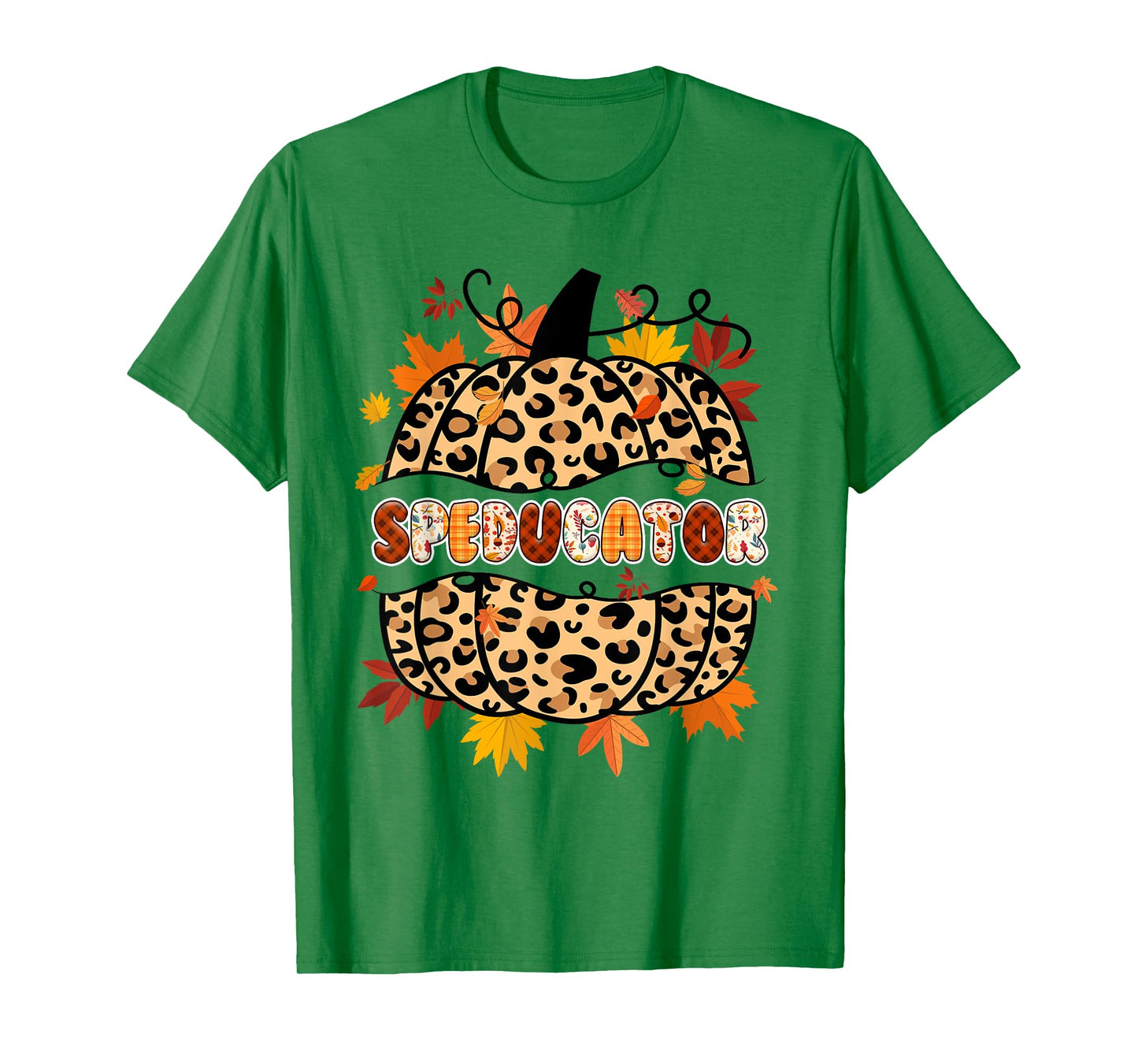 Autumn Fall SPED ED Teacher Thankful Grateful Pumpkin Retro T-Shirt