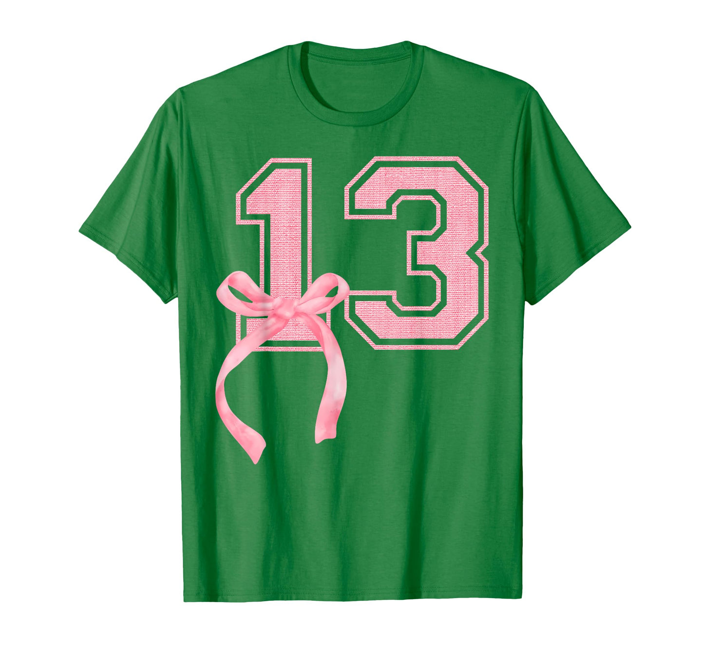 Birthday Girl Pink Coquette Bow 13 Year Old Aesthetic Girly T-Shirt