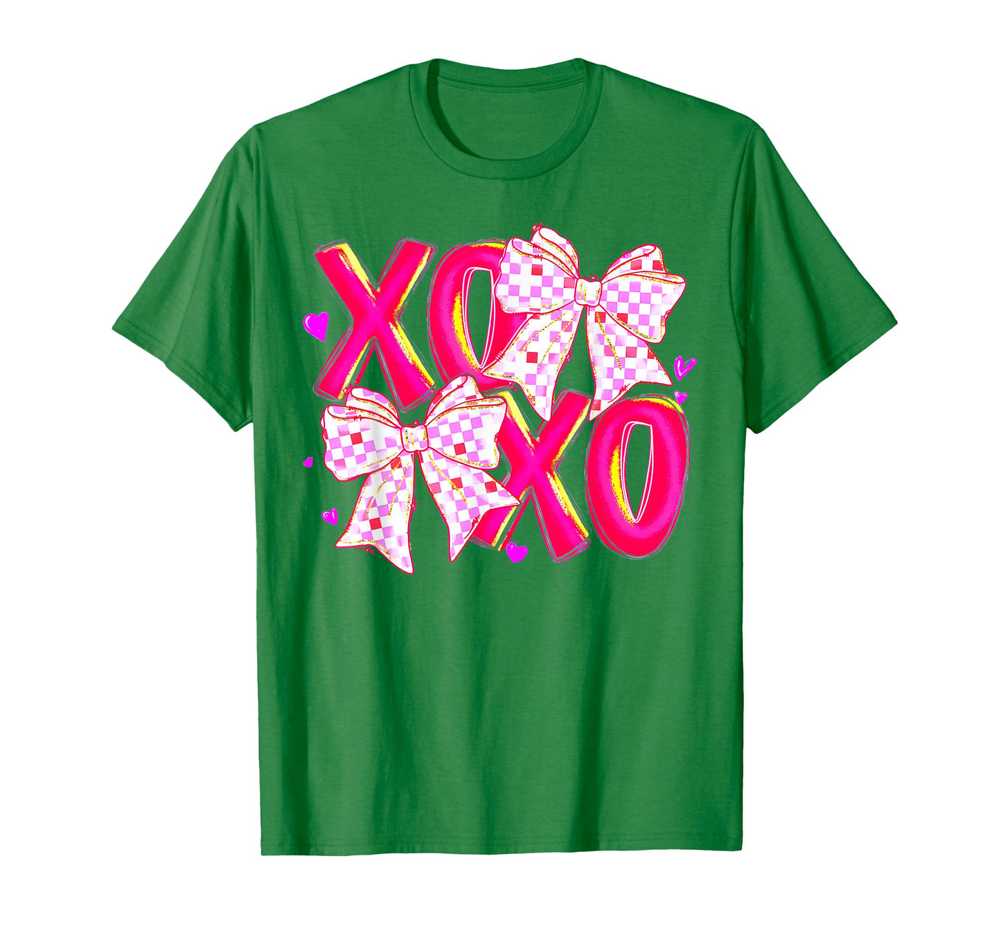 Coquette Valentine XOXO Funny Valentine Bow Hearts Lover T-Shirt