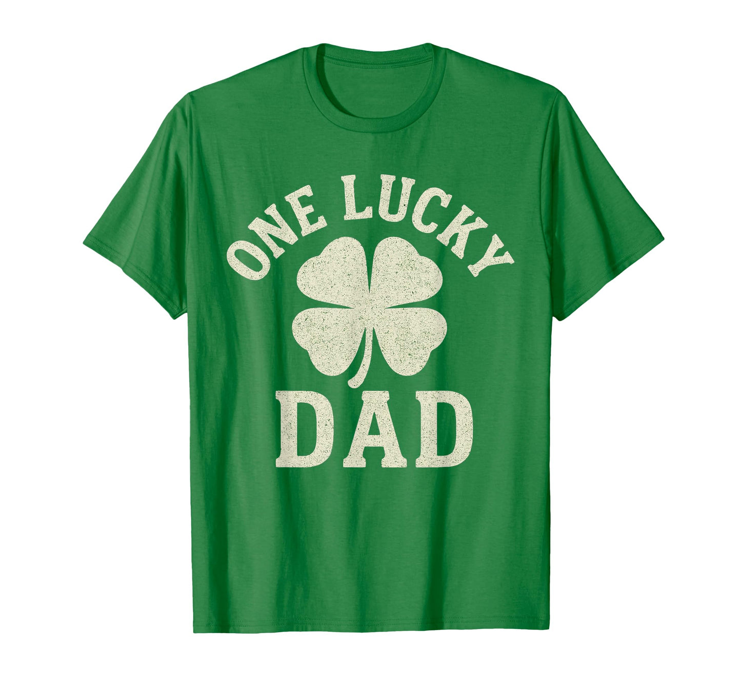 One Lucky Dad St Patricks Day Funny Vintage Papa Father Men T-Shirt