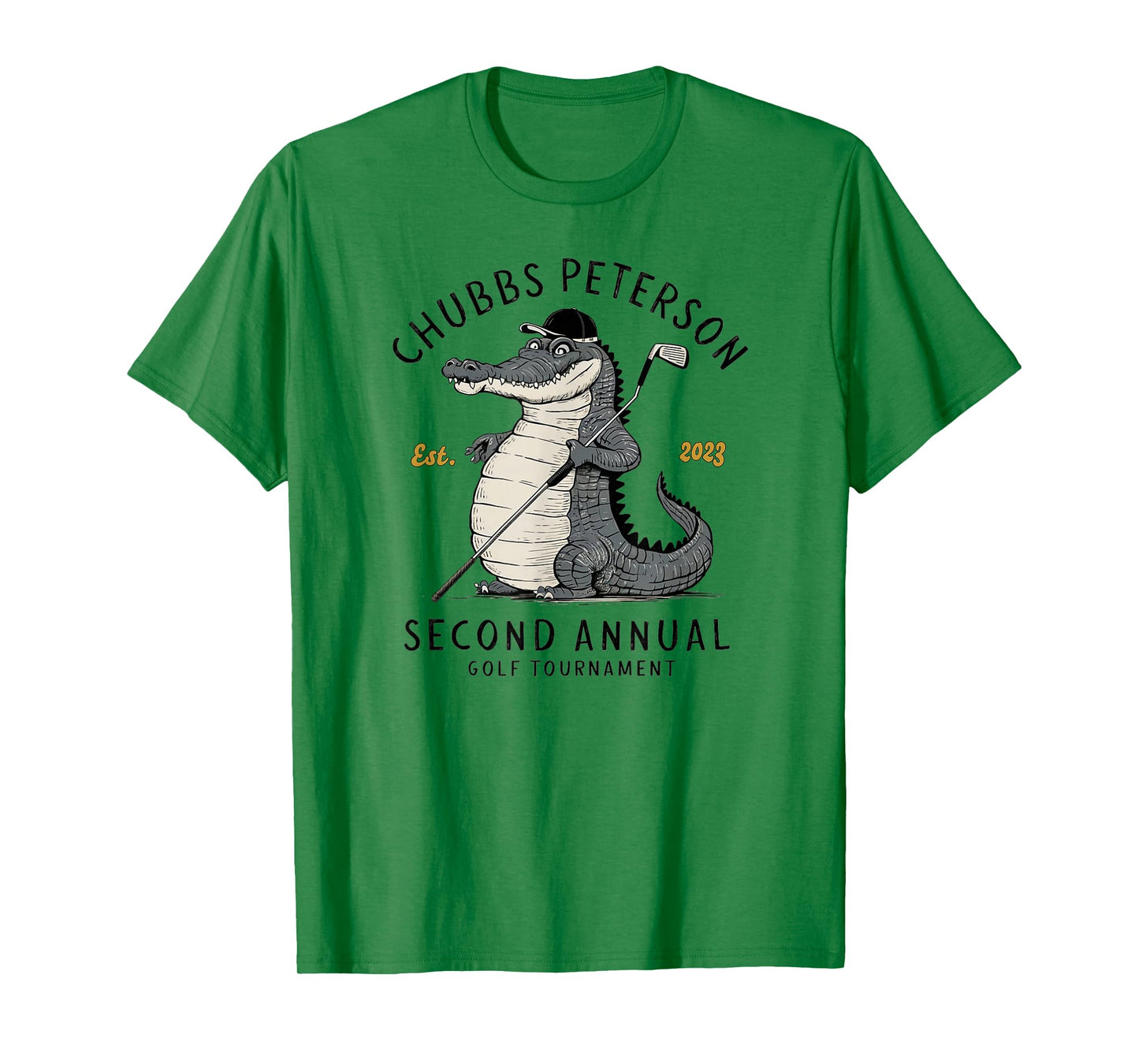 Sporty GolfGator Brands Chubbs Peterson Golf Tournament 2023 2nd Annual Unisex-Adults White Short Sleeve Classic Fit T-Shirt