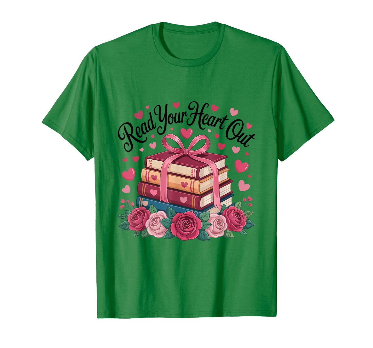 Read Your Heart Out Valentine Reading Book Girl Kid Teacher T-Shirt