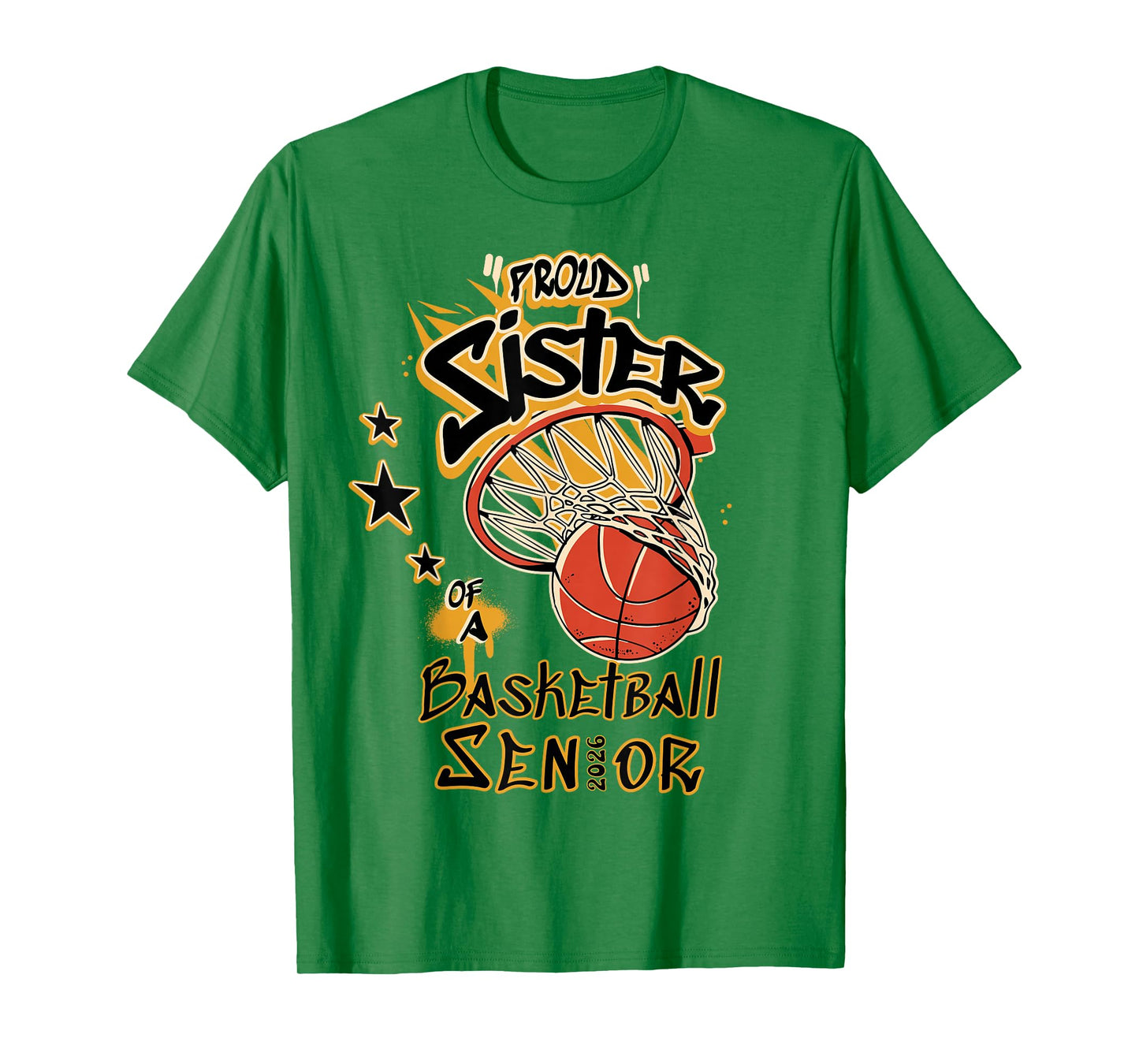 Proud Sister of A Basketball Senior 2026 Graduate T-Shirt