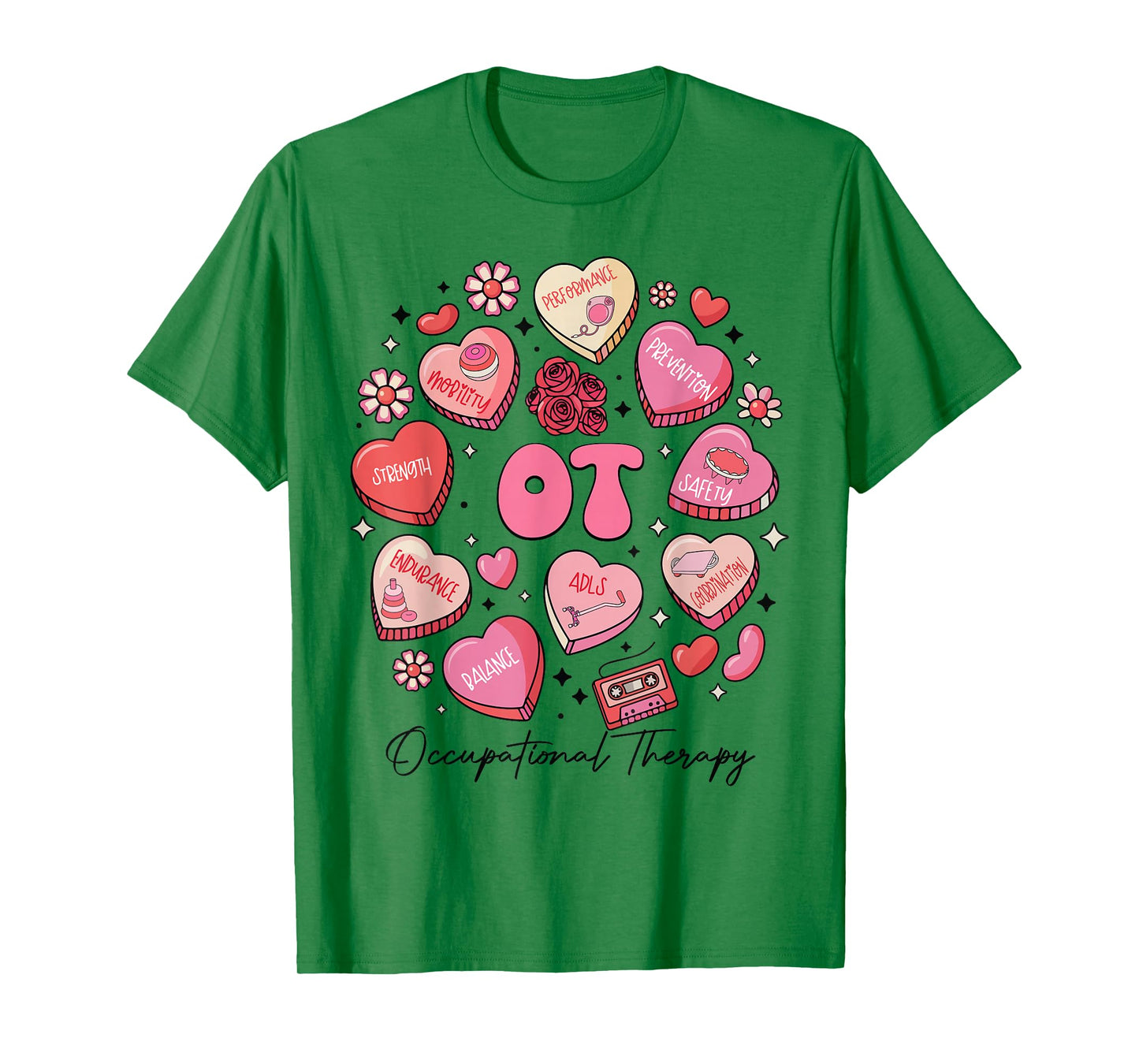 Cute Occupational Therapy Valentines OT Therapist Hearts T-Shirt