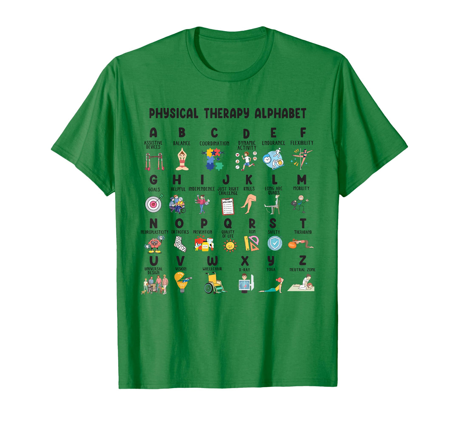 Physical Therapy Alphabet Funny Physical Therapist PT Life T-Shirt