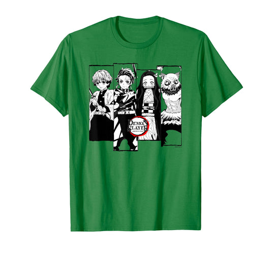 Demon Slayer: Kimetsu no Yaiba Slayer Corps Black and White T-Shirt