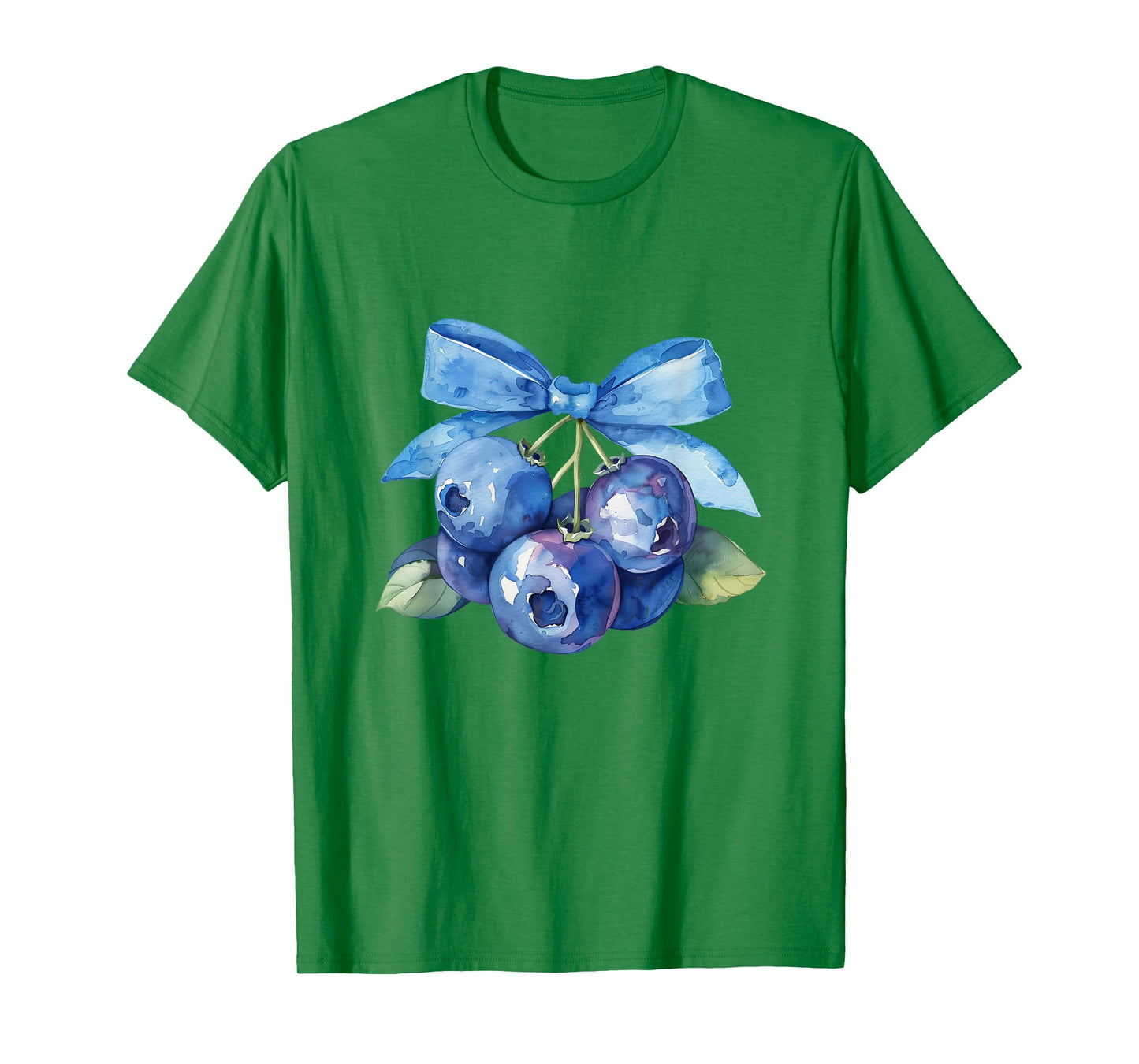 Coquette Bow with Blueberry Kawaii Charm Tee T-Shirt