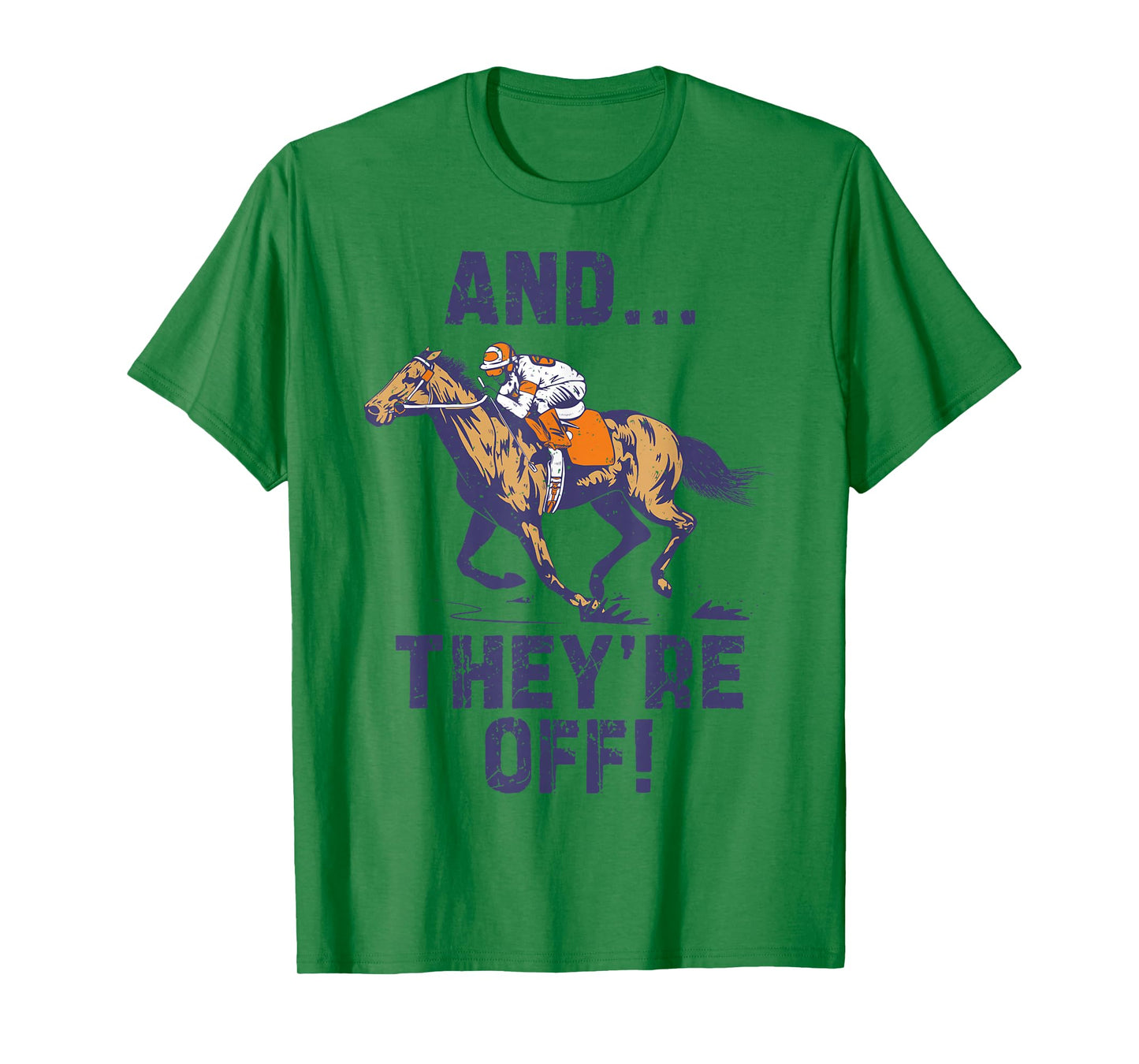 Horse Racing Shirt Toddler Kids Boys Girls And They're Off T-Shirt