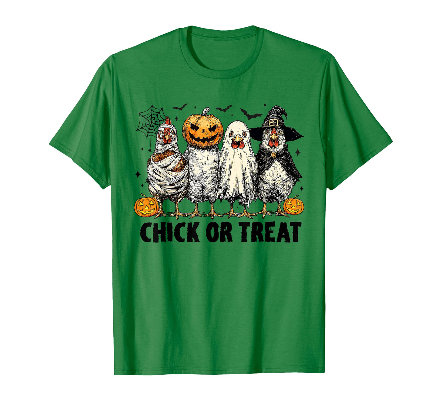 Funny Chick Or Treat Halloween Witch Spooky Chicken T-Shirt