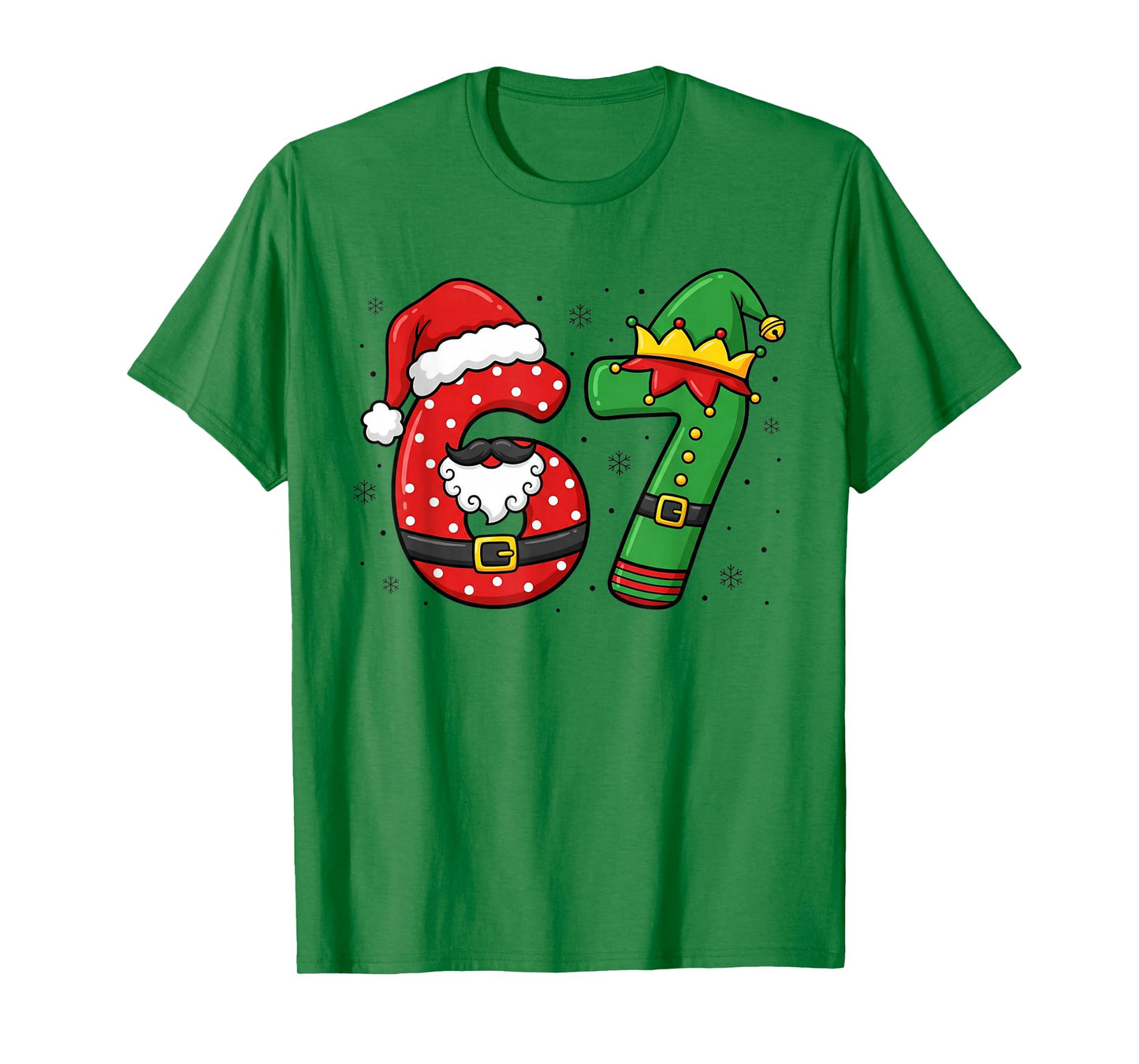 67 Six Seven Funny Christmas 6 7 Meme Xmas Boys Girls Kids T-Shirt