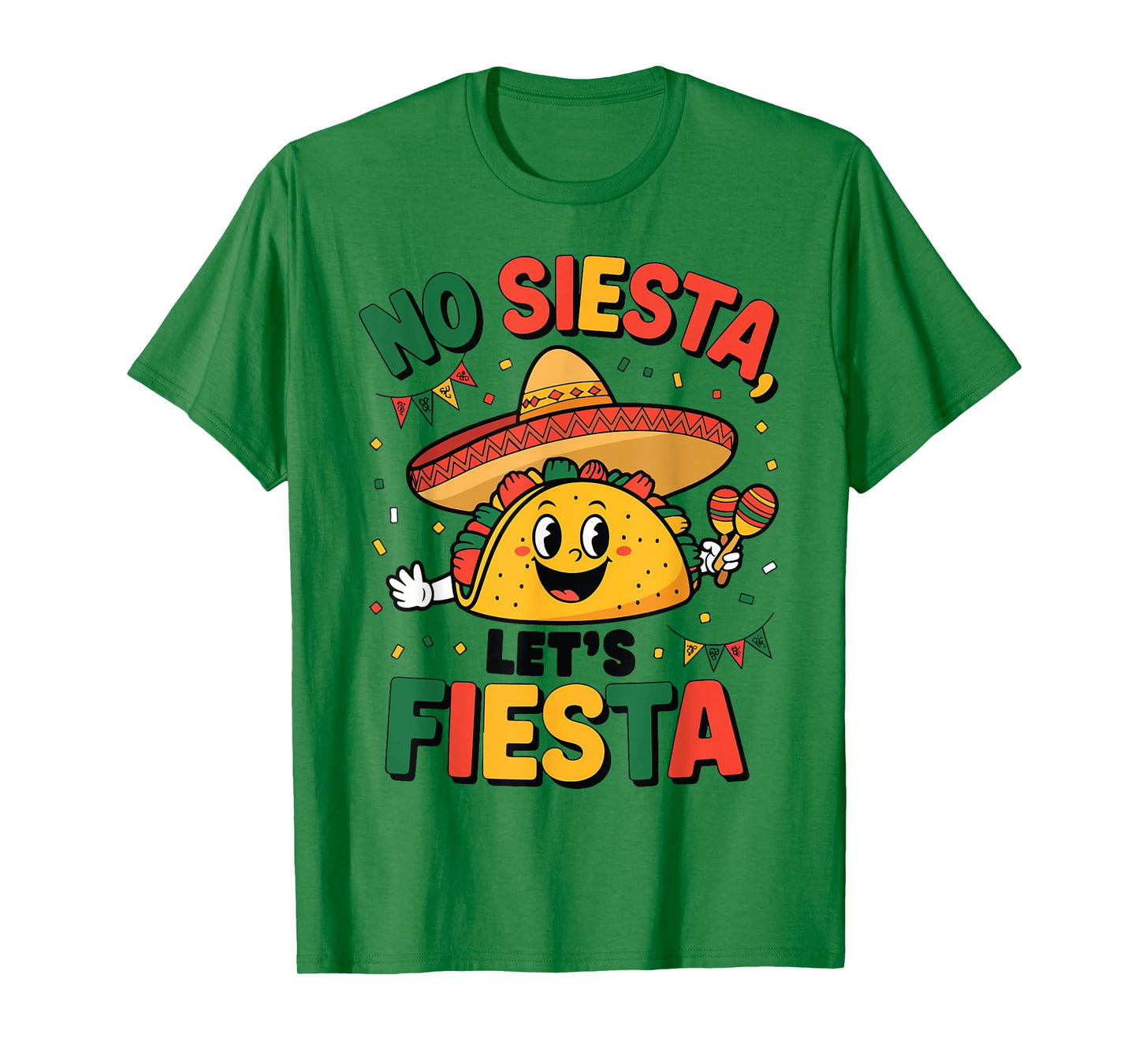 Funny No Siesta Let's Fiesta Cinco Mayo Taco Men Boy Toddler T-Shirt