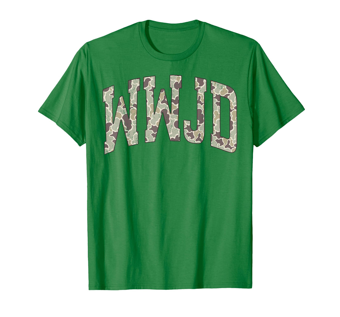 Retro Camo WWJD Jesus Camouflage Christian Boys Men Hunting T-Shirt