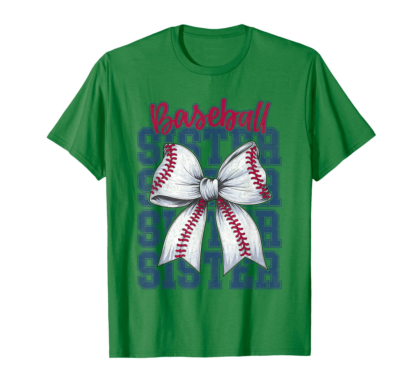 Baseball Sister Coquette Bow Biggest Fan Sport Lovers Girl T-Shirt
