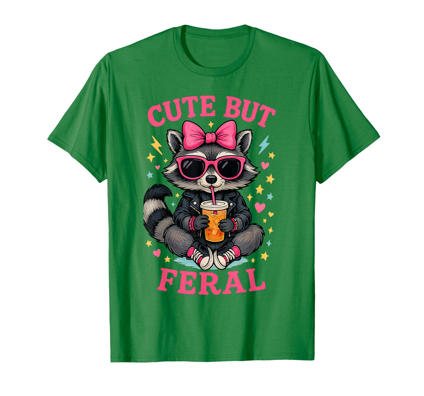 Cute But Feral Raccoon Funny Animal Humor Cute But Feral T-Shirt