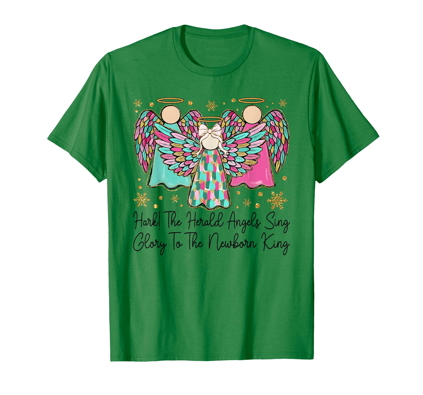 Hark The Herald Angels Sing Christmas Holiday Religious Gift T-Shirt