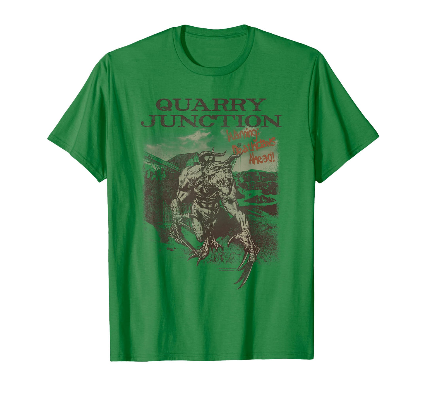 Fallout Quarry Junction Warning Deathclaws Ahead Video Game T-Shirt