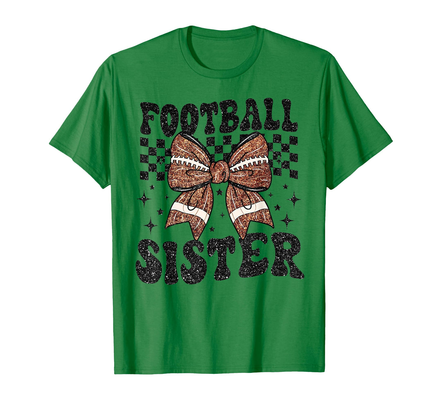 Coquette Bow American Football Sister Game Day Thanksgiving T-Shirt