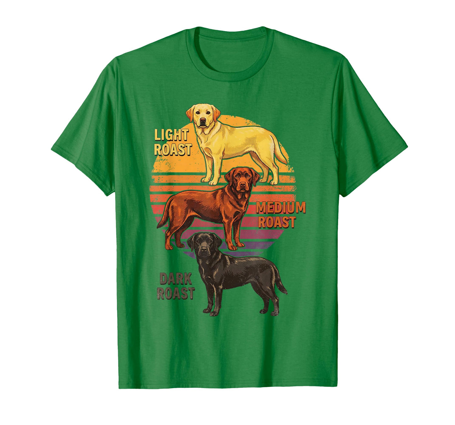 Funny Labrador Coffee Roasts Vintage Black Yellow Lab Tee T-Shirt