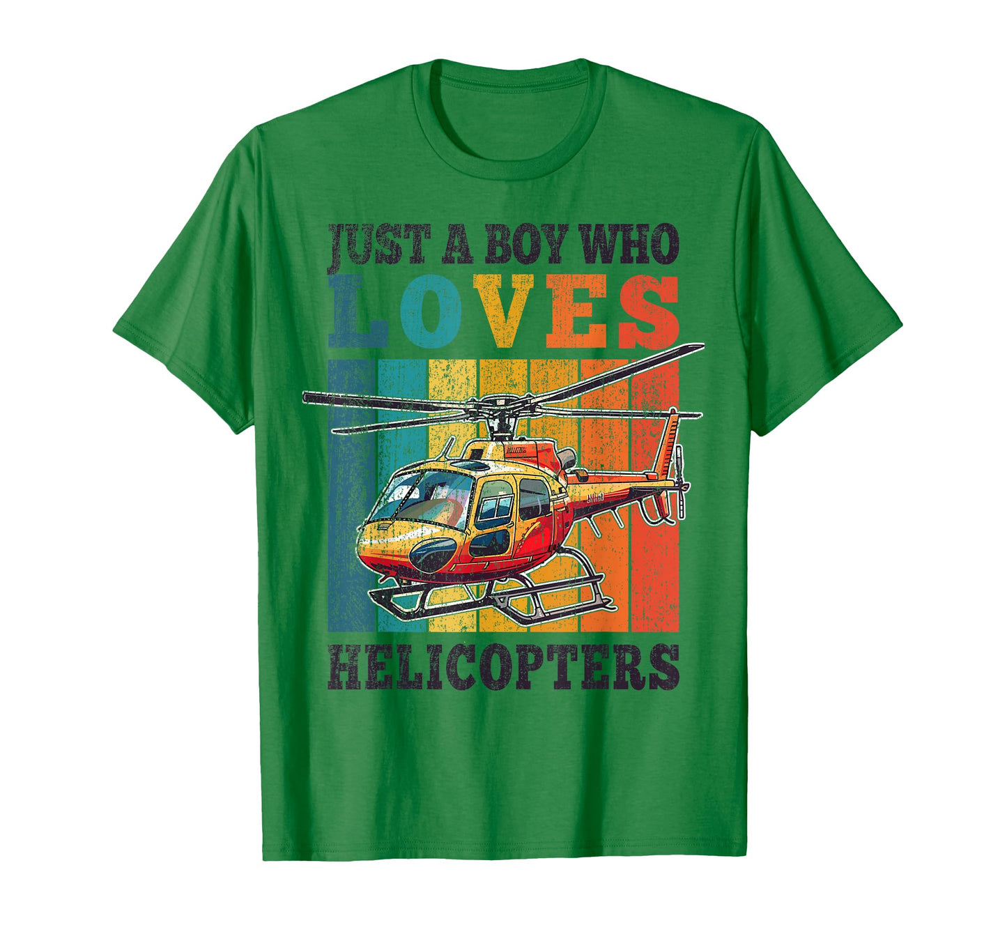 Helicopter Just A Boy Who Loves Helicopters Kid Boys Toddler T-Shirt