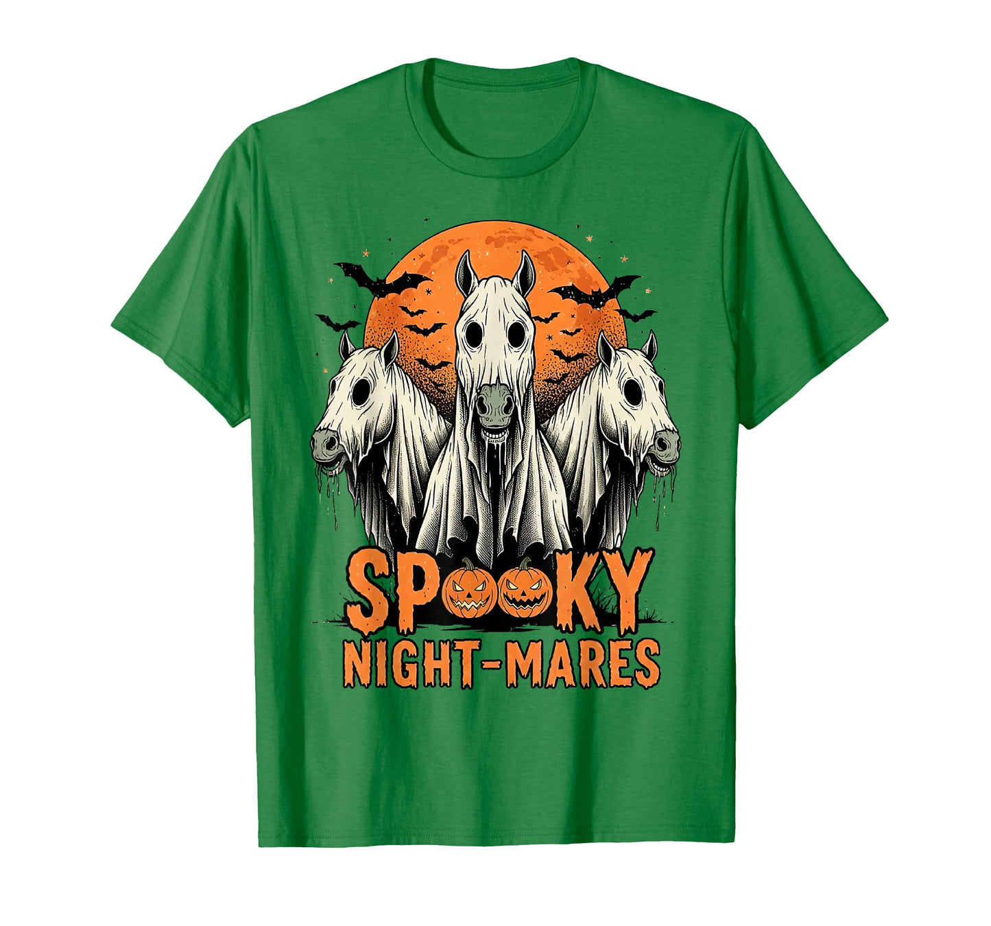 Spooky Night-Mares Halloween Horse Ghost Funny Spooky Season T-Shirt