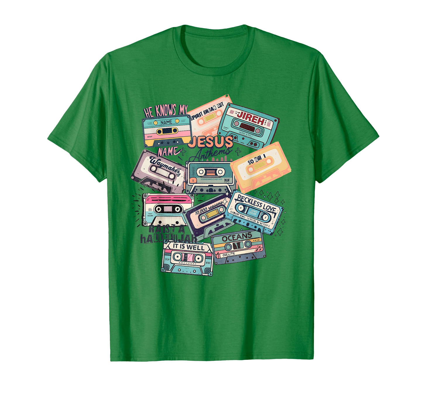 Jesus Anthems Christian Cassette Tape God Music T-Shirt