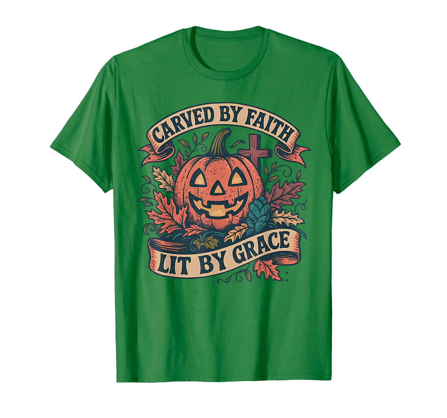 Carved by Faith Pumpkin Christian Fall Halloween T-Shirt