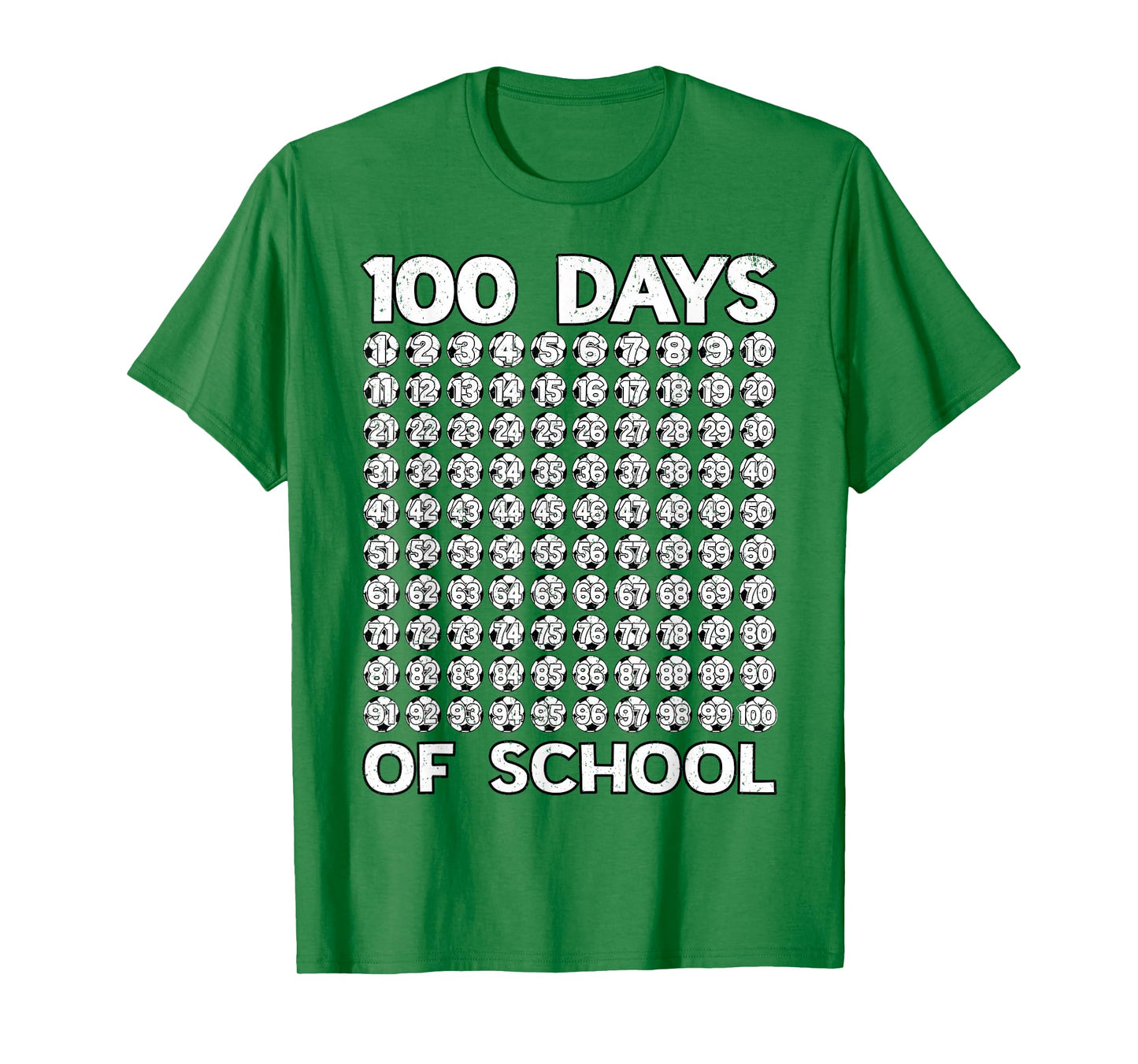 100 Days of School Soccer Balls 100th Day of School Boys T-Shirt