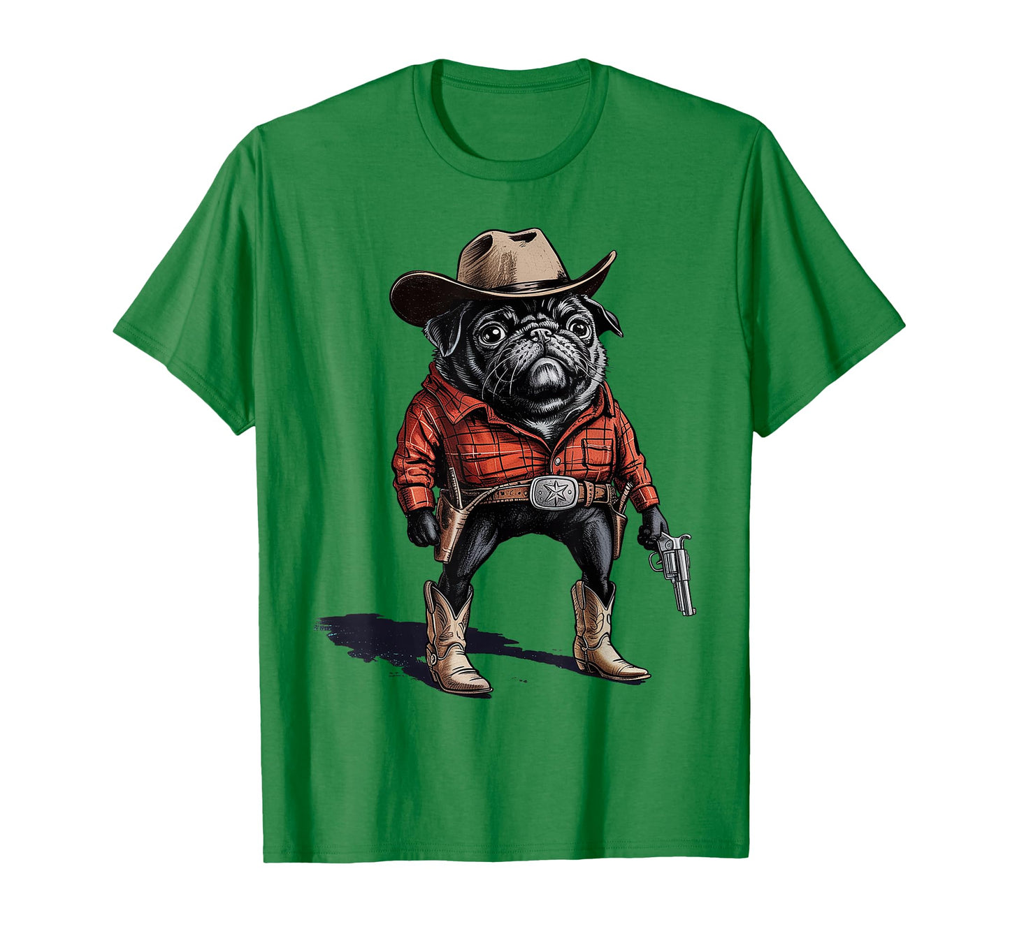 Cowboy Pug Dog T-Shirt