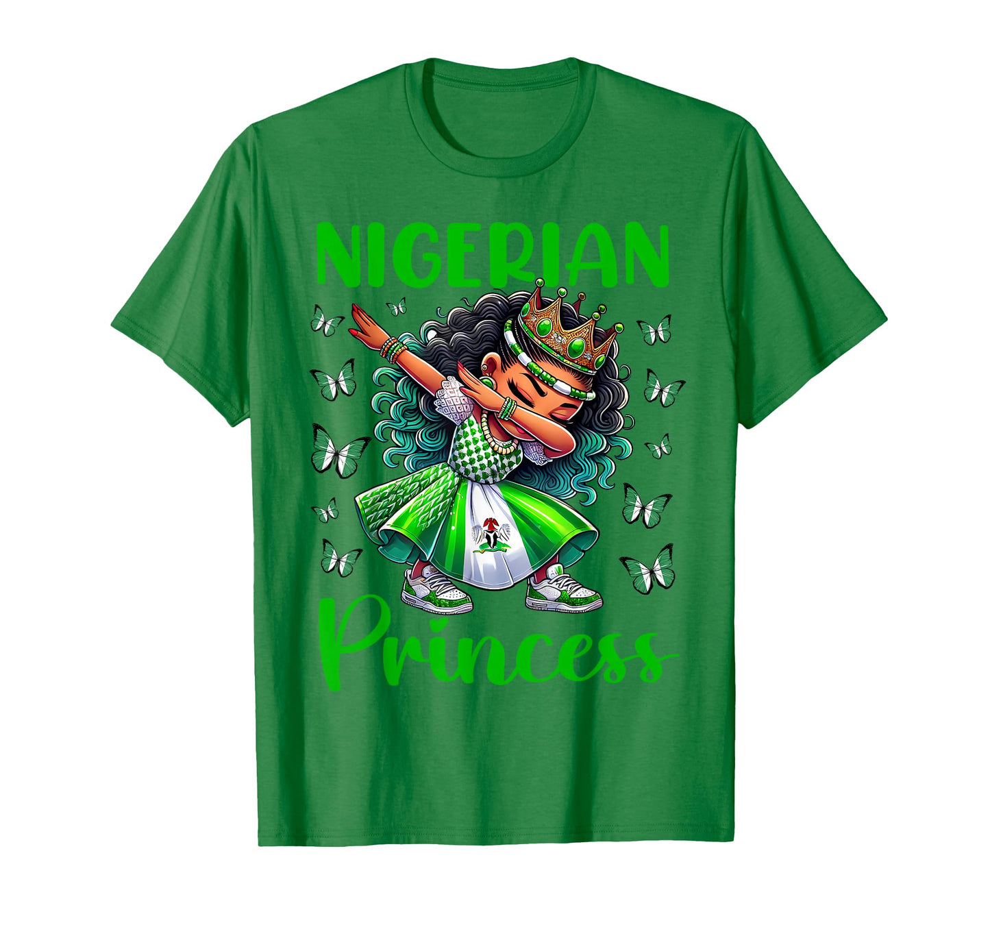 Nigerian Princess Dab Girl Flag Dress Culture Souvenir T-Shirt